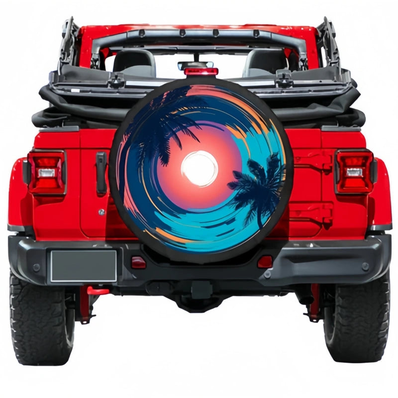 Load image into Gallery viewer, Palm Trees Spare Tire Cover
