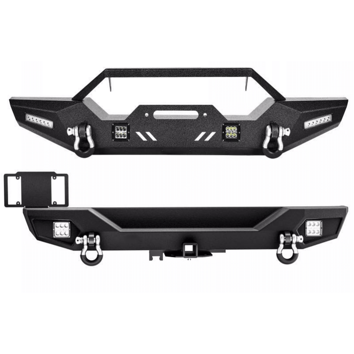 Front / Rear Bumper for 18-24 Jeep Wrangler JL & Unlimited w/ Led Lights