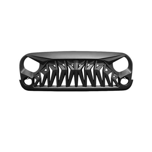 Black Shark Grille Front Bumper Grill For 07-18 Jeep Wrangler JK JKU