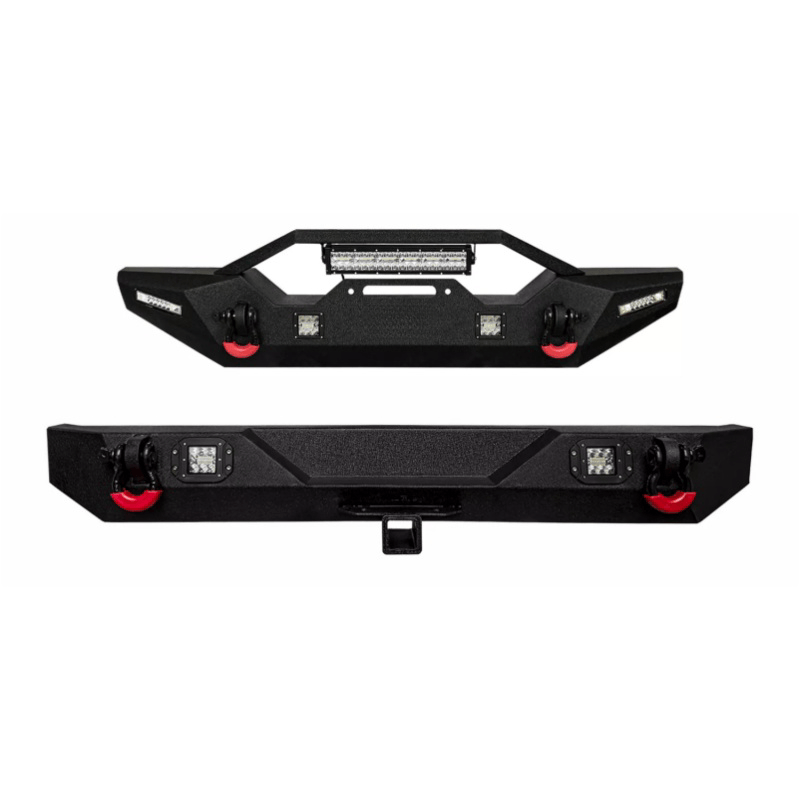 Load image into Gallery viewer, Front/Rear Bumper W/Winch Plate&amp;Lights For 97-06 Jeep Wrangler TJ
