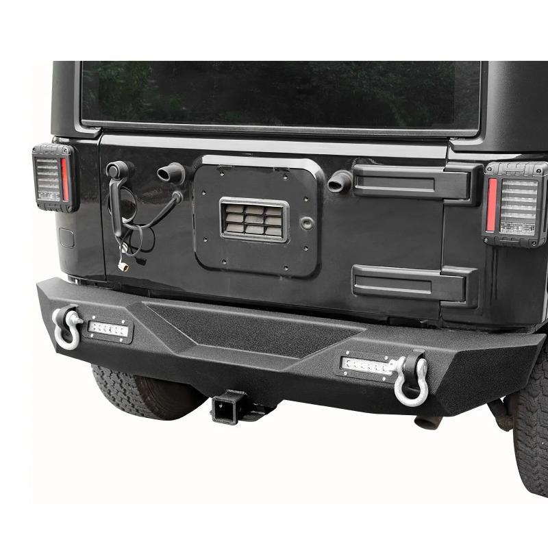 Load image into Gallery viewer, Front/Rear Bumper Combo For 07-18 Jeep Wrangler JK / Winch Plate LED Lights
