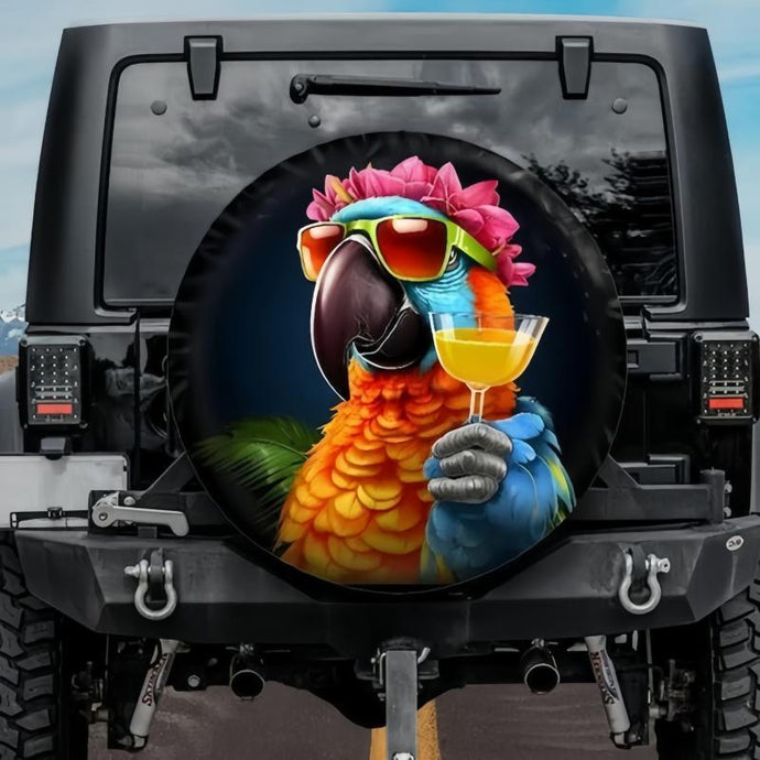 Funny Parrot Tire Cover