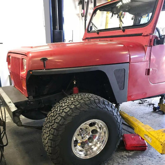 Front Fender Flares For 87-95 Wrangler YJ w/LED Eagle Lights