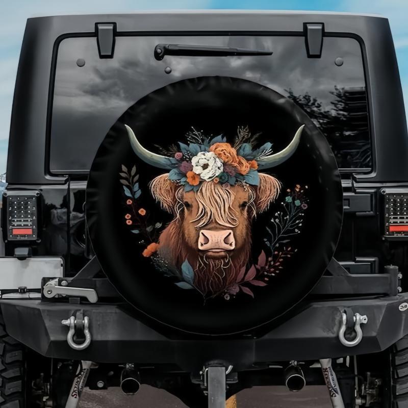 Load image into Gallery viewer, Highland Cow Tire Cover
