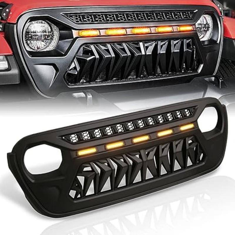 Load image into Gallery viewer, Shark Grille Bumper Grill w/ LED Lights  For 20-24 Jeep Gladiator JT
