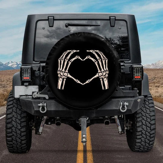 Skeleton Hands Funny Tire Cover