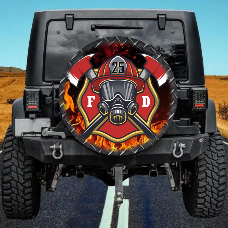 Load image into Gallery viewer, Firefighter 13 spare tire cover thickened leather universal
