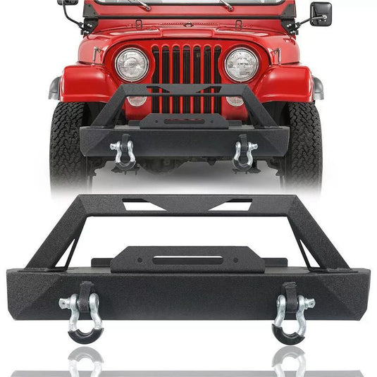 Front + Rear Bumper Combo w/ Winch Plate & D-Rings  Fits For 76-86 Jeep Wrangler CJ-7