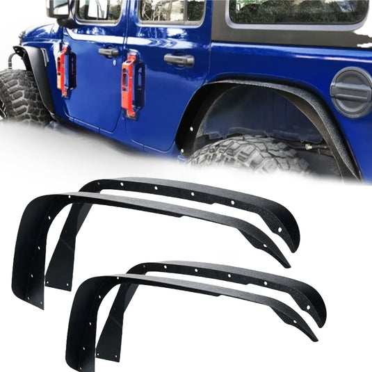 Fender Flares Textured Steel for 18-24 Jeep Wrangler JL