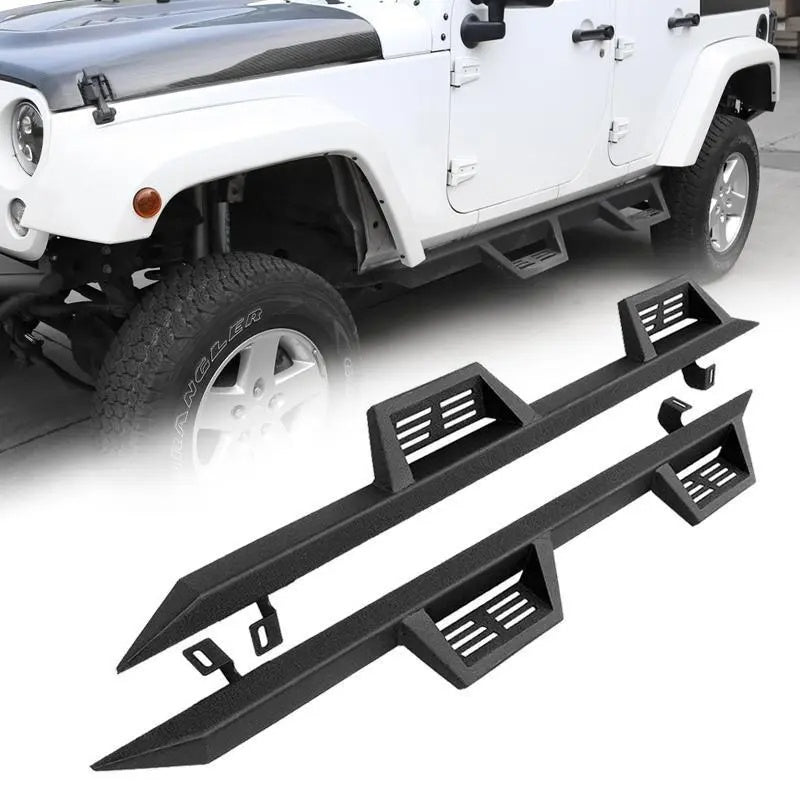 Load image into Gallery viewer, Running Boards Side Steps Fits for 07-18 Jeep Wrangler JK 4-Door Black
