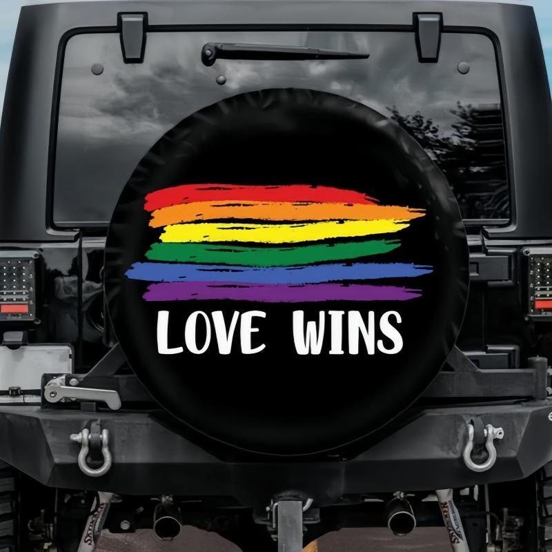 Load image into Gallery viewer, Love Wins Spare Tire Cover
