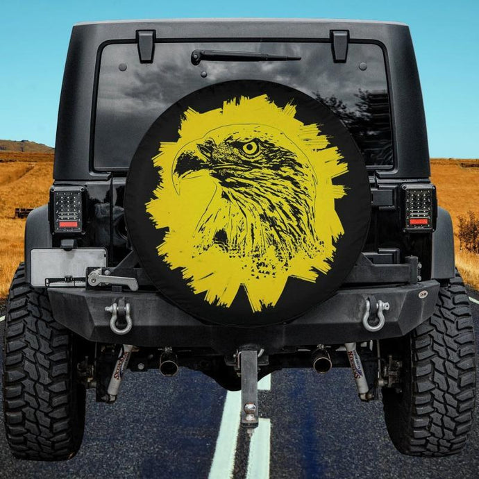 Eagle Motif Bird of Prey Spare Tire Cover Thickening Leather Universal