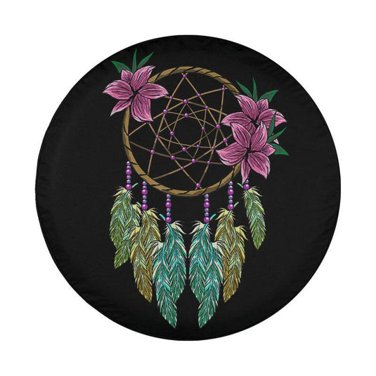 Dream Catcher Dreamcatcher Cool Indian American Gift Spare Tire Cover Thickening Leather Universal