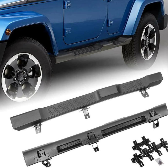 Running Boards Side Steps Nerf Bars Fits 07-18 Jeep Wrangler JK 4 Door