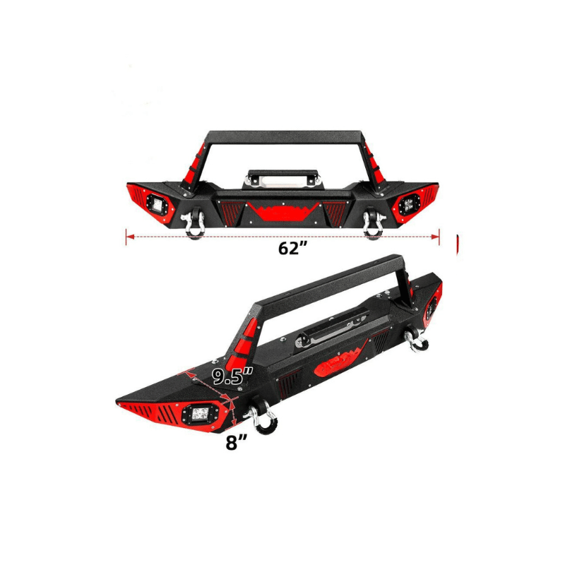 Load image into Gallery viewer, Front Bumper builts for 07-18 Jeep Wrangler JK &amp; JKU w/  LED Lights
