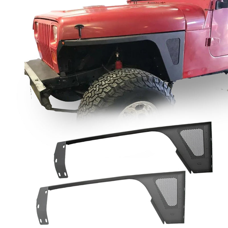 Load image into Gallery viewer, Front Fender Flares For 87-95 Wrangler YJ w/LED Eagle Lights
