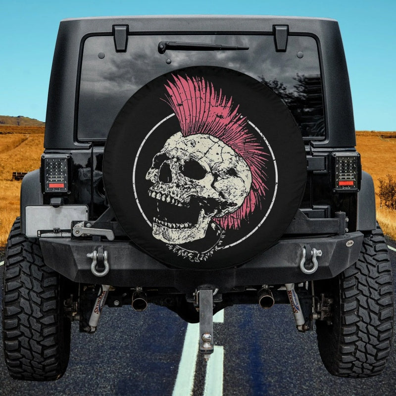 Load image into Gallery viewer, Punk Rock Skull Skeleton Rocker Fans Spare Tire Cover Thickening Leather Universal
