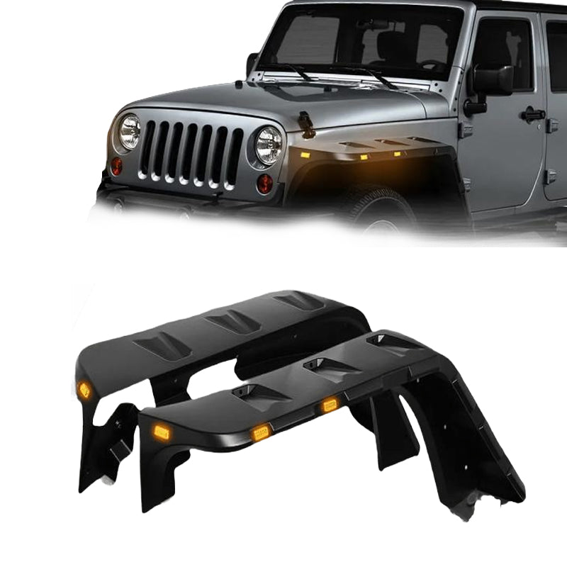 Load image into Gallery viewer, Wheel Fender Flares W/ Led  Fits  For 07-18 Jeep Wrangler Jk
