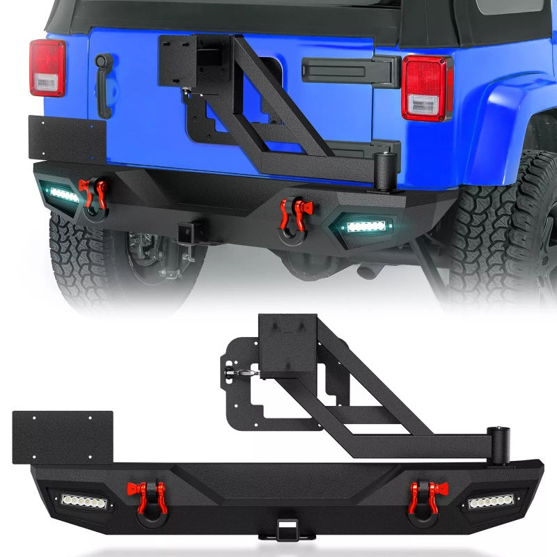 Load image into Gallery viewer, For 18-24 Jeep Wrangler JL  Unlimited Rear Bumper w/ Spare Tire Carrier）
