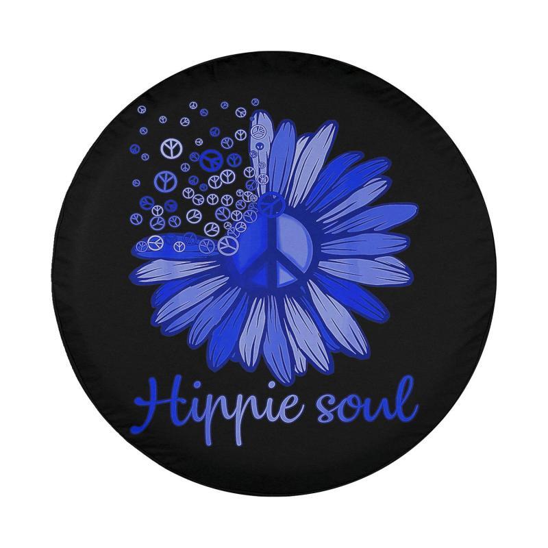 Load image into Gallery viewer, Flower Peace Love Happy Soul Spare Tire Cover Thickening Leather Universal
