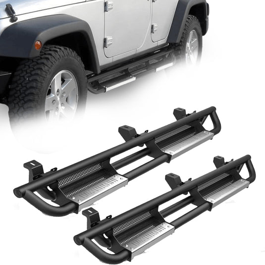 Drop Step Running Board Fits for 07-18 Jeep Wrangler JK Unlimited 4 Door