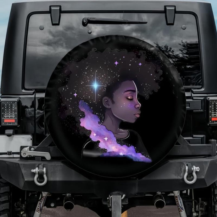 Black Girl Tire Cover