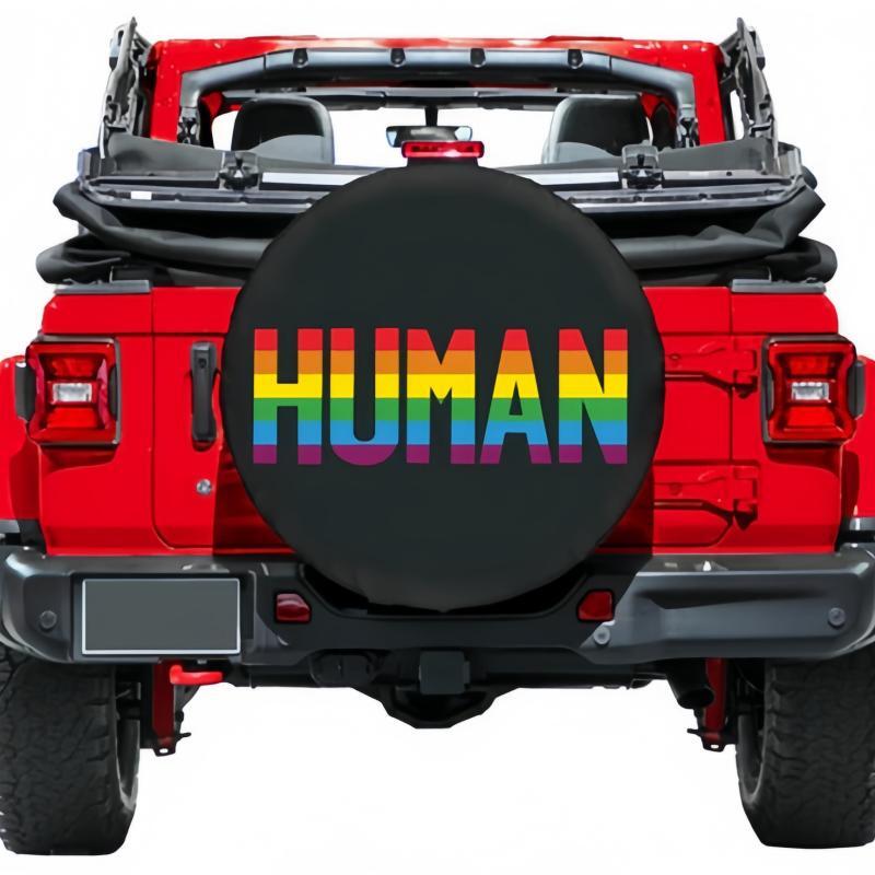 Load image into Gallery viewer, Rainbow Human Spare Tire Cover
