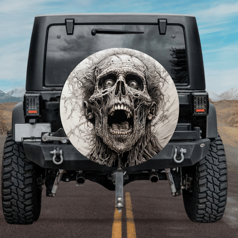 Load image into Gallery viewer, New skull design spare tire cover thickened leather universal - Skeleton Giant
