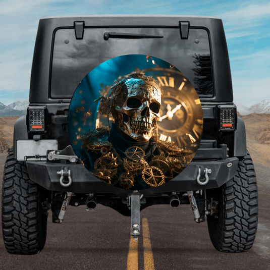 New skull design spare tire cover thickened leather universal - Steampunk