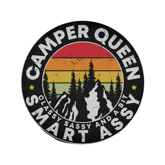 Camper Queen Classy Sassy Camping Spare Tire Cover Thickening Leather Universal