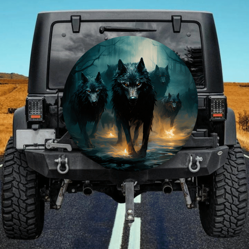 Load image into Gallery viewer, Werewolves spare tire cover thickened leather universal
