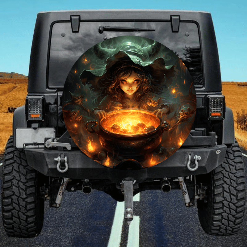 Load image into Gallery viewer, Witch 9 spare tire cover thickened leather universal
