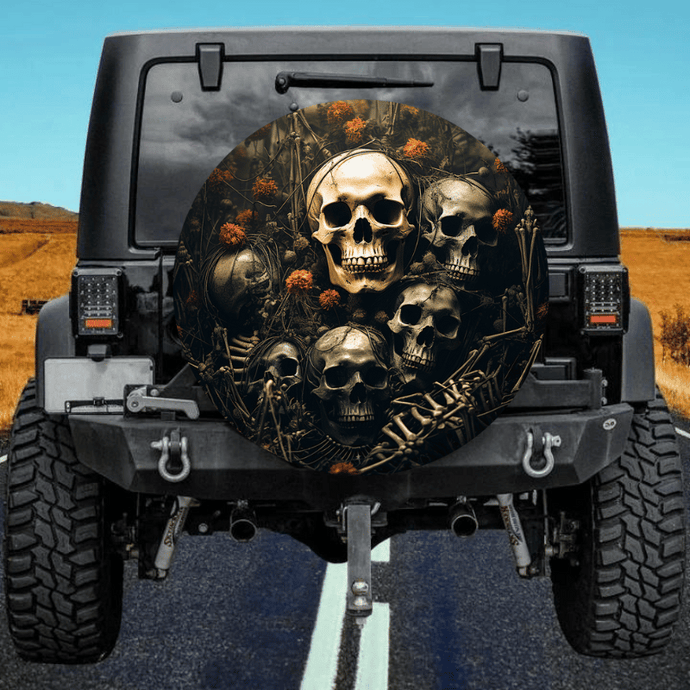 Skulls Scarecrow spare tire cover thickened leather universal