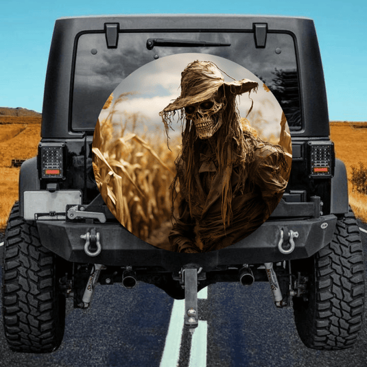 Skeleton Scarecrow spare tire cover thickened leather universal