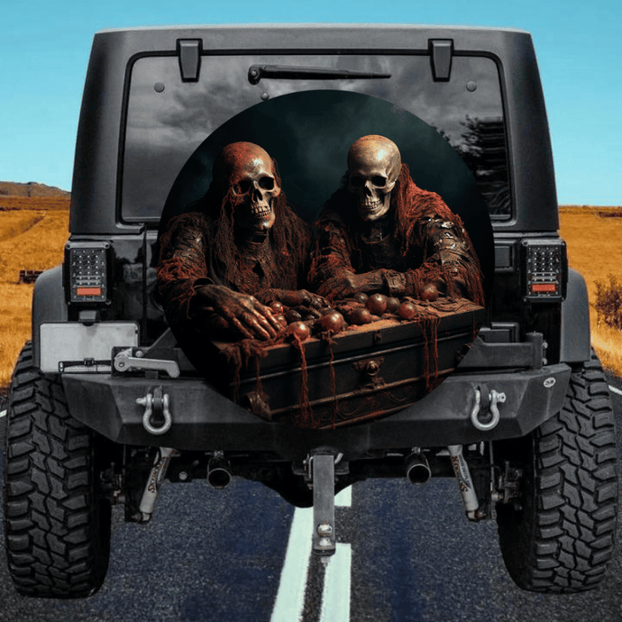 Skeleton spare tire cover thickened leather universal