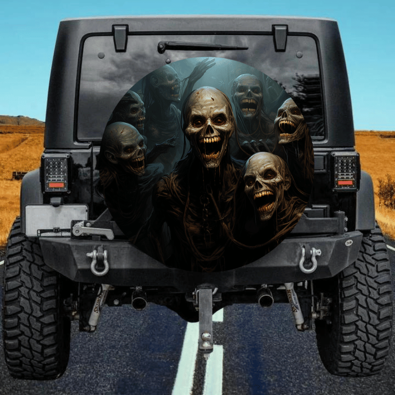 Load image into Gallery viewer, Sinister Smiles 3 spare tire cover thickened leather universal
