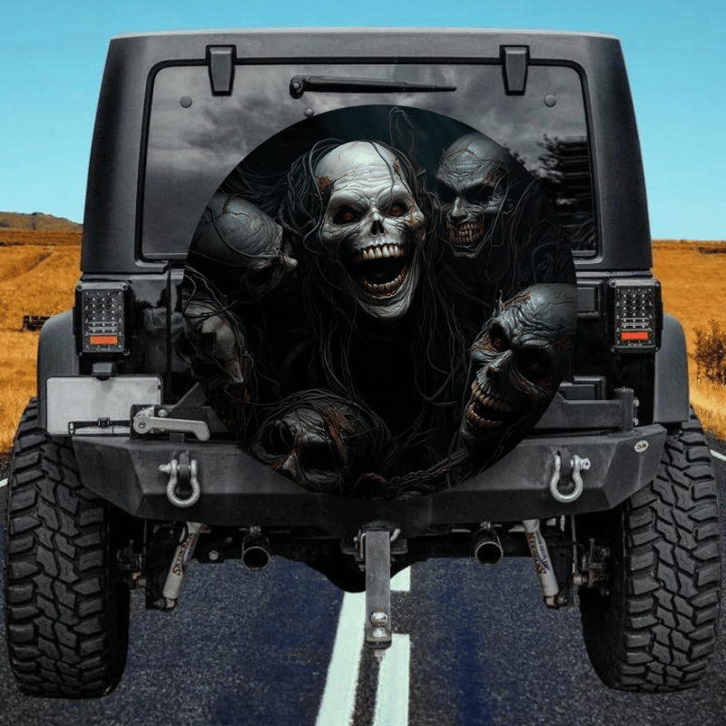 Load image into Gallery viewer, Sinister Smiles 2 spare tire cover thickened leather universal
