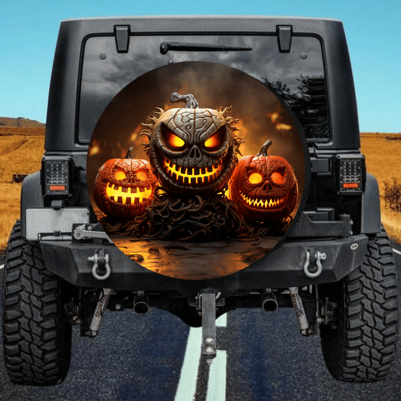 Load image into Gallery viewer, Pumpkin 4 spare tire cover thickened leather universal
