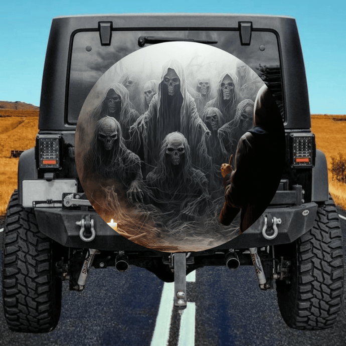 Ghost spare tire cover thickened leather universal