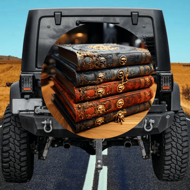 Load image into Gallery viewer, Books spare tire cover thickened leather universal
