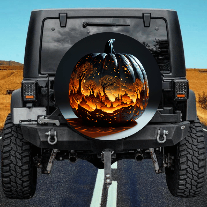 Load image into Gallery viewer, Pumpkin 6 spare tire cover thickened leather universal
