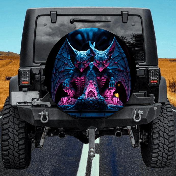 Gargoyles spare tire cover thickened leather universal