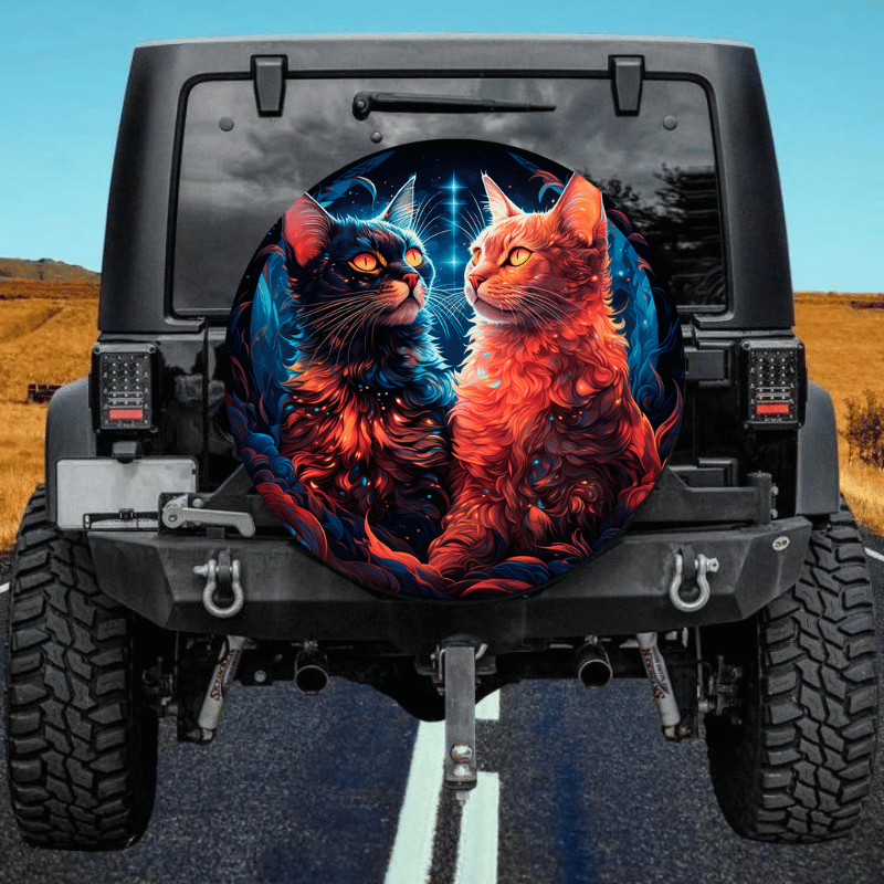 Load image into Gallery viewer, Astral Cats spare tire cover thickened leather universal
