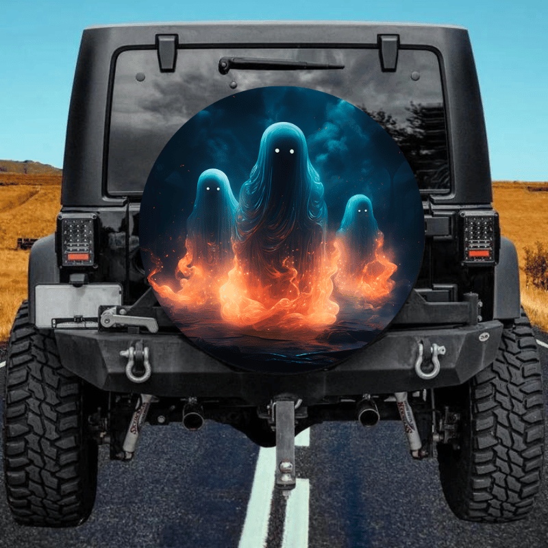 Load image into Gallery viewer, Ghost spare tire cover thickened leather universal
