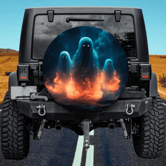 Ghost spare tire cover thickened leather universal