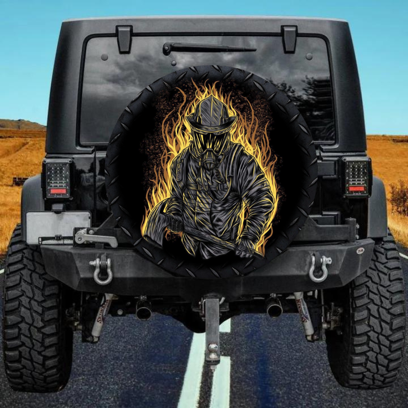 Load image into Gallery viewer, Firefighter 8 spare tire cover thickened leather universal
