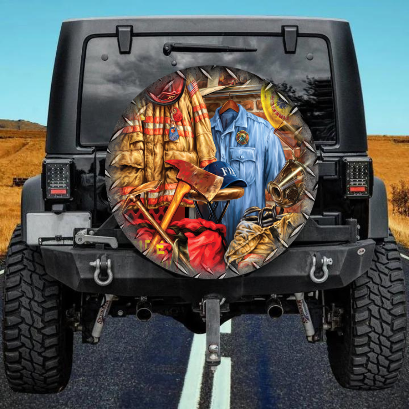 Load image into Gallery viewer, Firefighter 9 spare tire cover thickened leather universal
