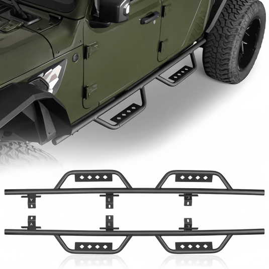 Fit 20-24 Gladiator JT Tubular Non-slip Side Step Nerf Bar Run Board