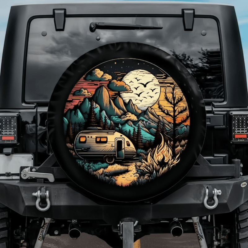 Load image into Gallery viewer, Retro Camping Tire Cover
