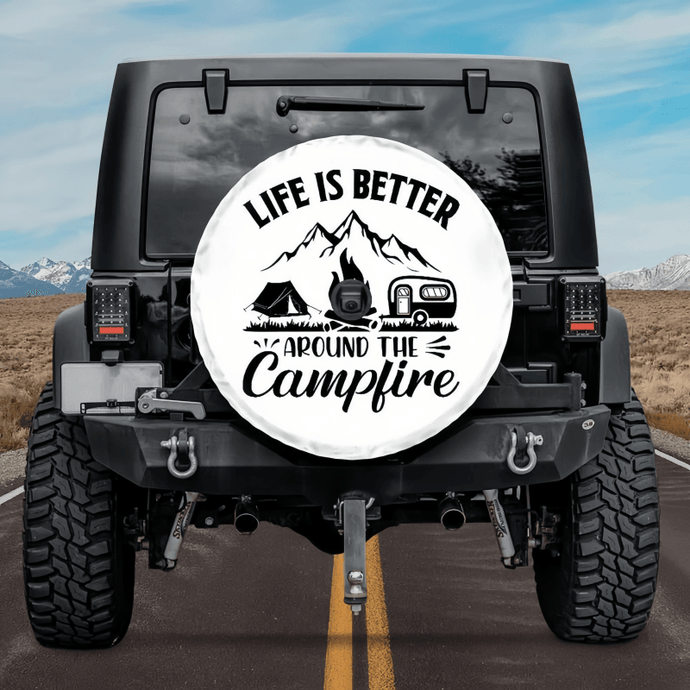 Campfire Tire Cover white